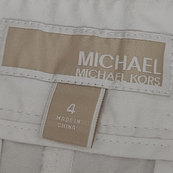 Michael kors white roll up shorts with belt size 4 - Picture 8 of 10